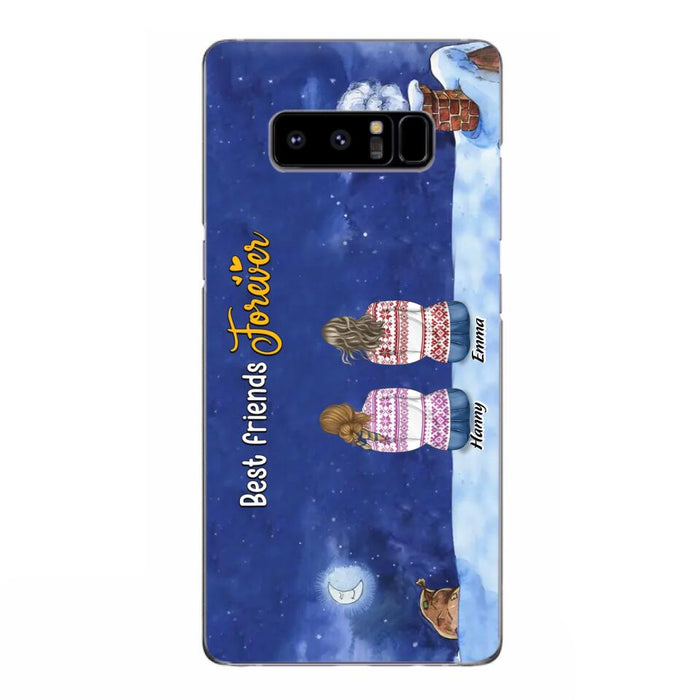 Custom Personalized Christmas Sisters Phone Case - Christmas Gift Idea For Friends/Sisters - Upto 12 People - Best Friends Forever - Case For iPhone And Samsung