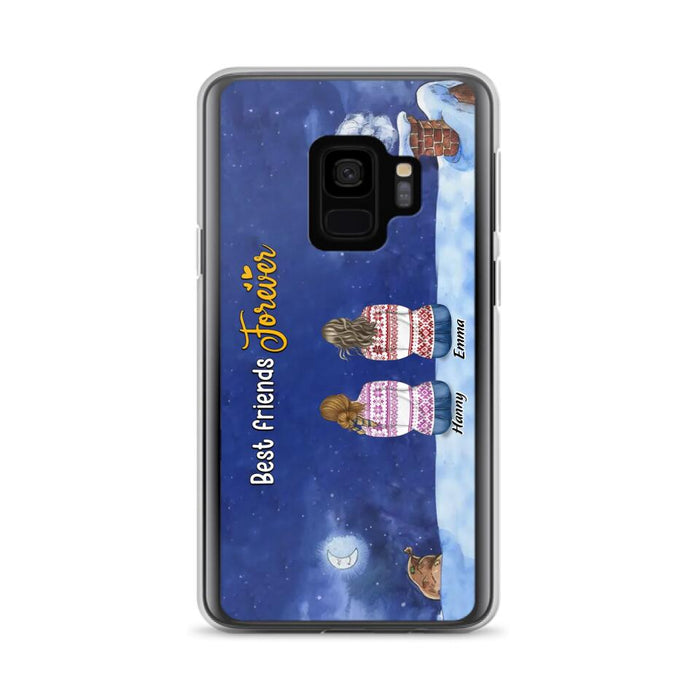 Custom Personalized Christmas Sisters Phone Case - Christmas Gift Idea For Friends/Sisters - Upto 12 People - Best Friends Forever - Case For iPhone And Samsung