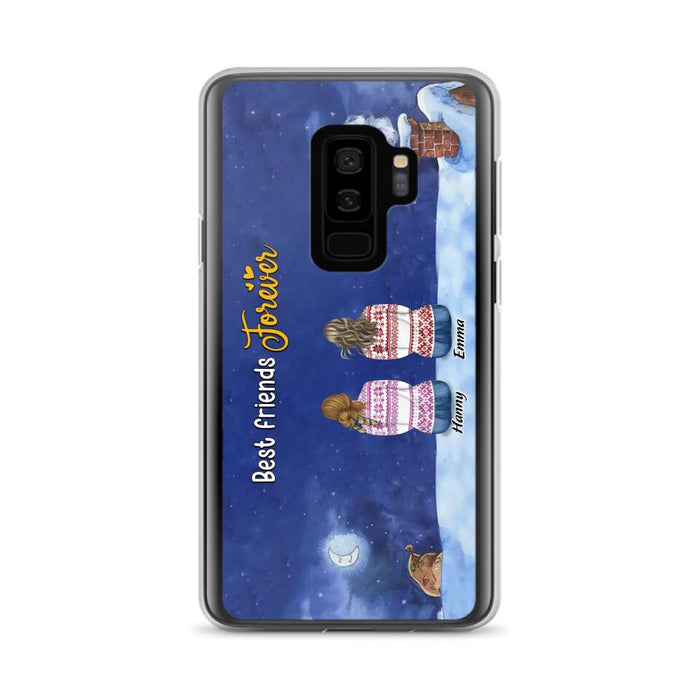 Custom Personalized Christmas Sisters Phone Case - Christmas Gift Idea For Friends/Sisters - Upto 12 People - Best Friends Forever - Case For iPhone And Samsung