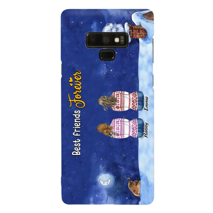 Custom Personalized Christmas Sisters Phone Case - Christmas Gift Idea For Friends/Sisters - Upto 12 People - Best Friends Forever - Case For iPhone And Samsung