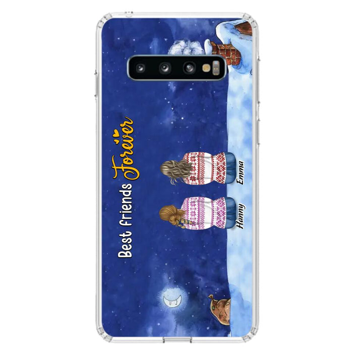 Custom Personalized Christmas Sisters Phone Case - Christmas Gift Idea For Friends/Sisters - Upto 12 People - Best Friends Forever - Case For iPhone And Samsung