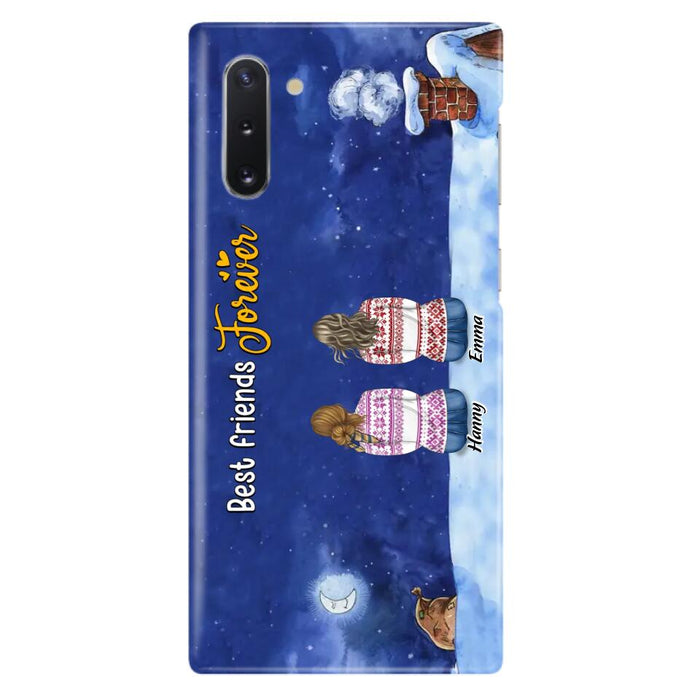 Custom Personalized Christmas Sisters Phone Case - Christmas Gift Idea For Friends/Sisters - Upto 12 People - Best Friends Forever - Case For iPhone And Samsung