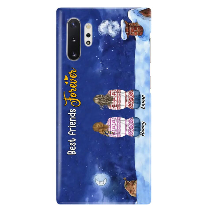 Custom Personalized Christmas Sisters Phone Case - Christmas Gift Idea For Friends/Sisters - Upto 12 People - Best Friends Forever - Case For iPhone And Samsung