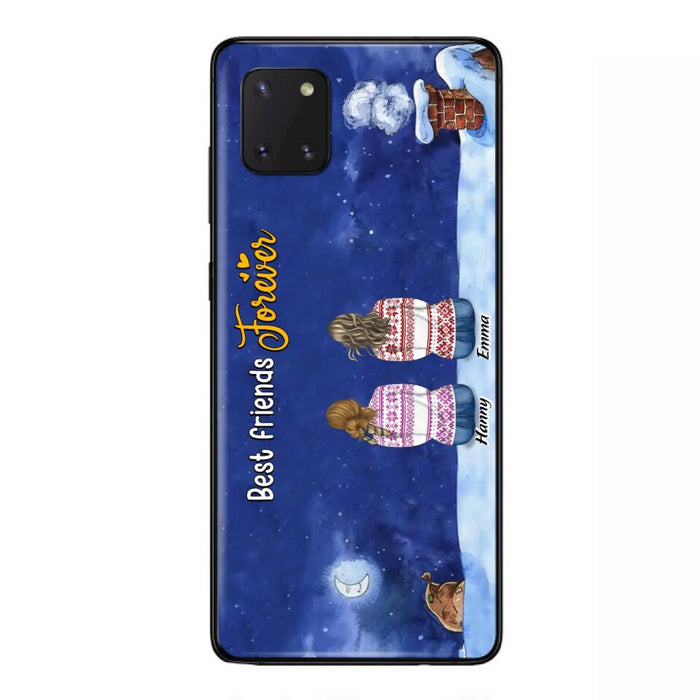 Custom Personalized Christmas Sisters Phone Case - Christmas Gift Idea For Friends/Sisters - Upto 12 People - Best Friends Forever - Case For iPhone And Samsung