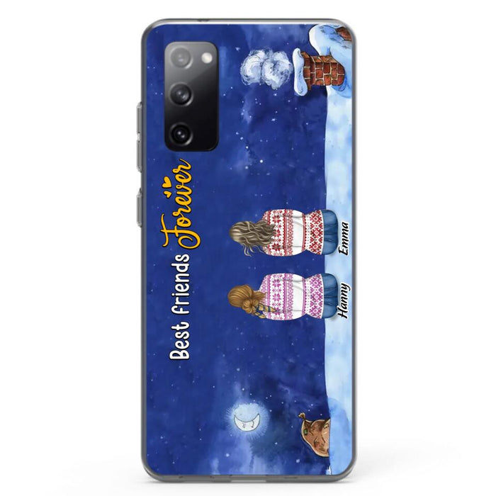 Custom Personalized Christmas Sisters Phone Case - Christmas Gift Idea For Friends/Sisters - Upto 12 People - Best Friends Forever - Case For iPhone And Samsung