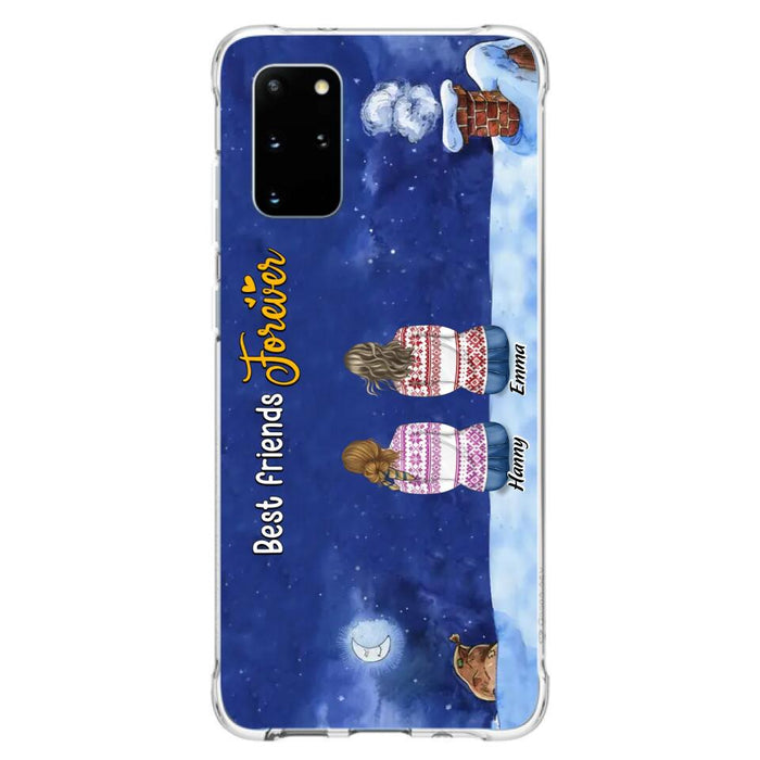 Custom Personalized Christmas Sisters Phone Case - Christmas Gift Idea For Friends/Sisters - Upto 12 People - Best Friends Forever - Case For iPhone And Samsung