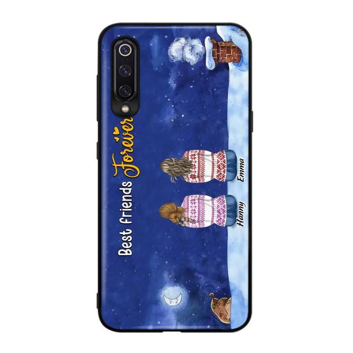 Custom Personalized Christmas Sisters Phone Case - Christmas Gift Idea For Friends/Sisters - Upto 12 People - Best Friends Forever - Case For Xiaomi, Oppo And Huawei