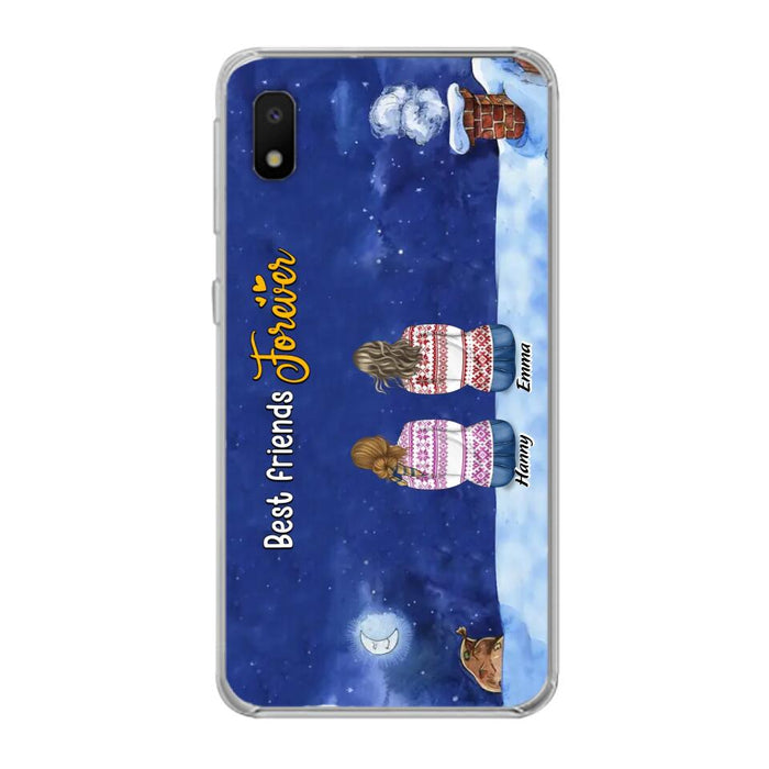 Custom Personalized Christmas Sisters Phone Case - Christmas Gift Idea For Friends/Sisters - Upto 12 People - Best Friends Forever - Case For iPhone And Samsung