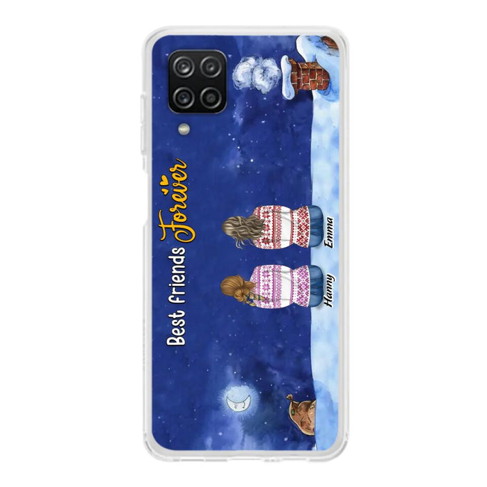 Custom Personalized Christmas Sisters Phone Case - Christmas Gift Idea For Friends/Sisters - Upto 12 People - Best Friends Forever - Case For iPhone And Samsung