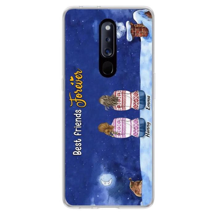 Custom Personalized Christmas Sisters Phone Case - Christmas Gift Idea For Friends/Sisters - Upto 12 People - Best Friends Forever - Case For Xiaomi, Oppo And Huawei