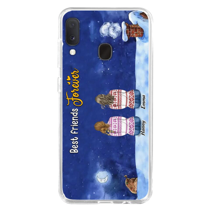 Custom Personalized Christmas Sisters Phone Case - Christmas Gift Idea For Friends/Sisters - Upto 12 People - Best Friends Forever - Case For iPhone And Samsung