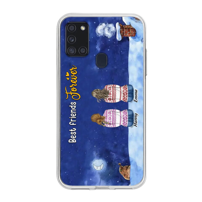 Custom Personalized Christmas Sisters Phone Case - Christmas Gift Idea For Friends/Sisters - Upto 12 People - Best Friends Forever - Case For iPhone And Samsung