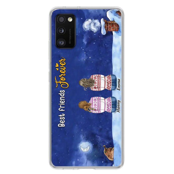 Custom Personalized Christmas Sisters Phone Case - Christmas Gift Idea For Friends/Sisters - Upto 12 People - Best Friends Forever - Case For iPhone And Samsung