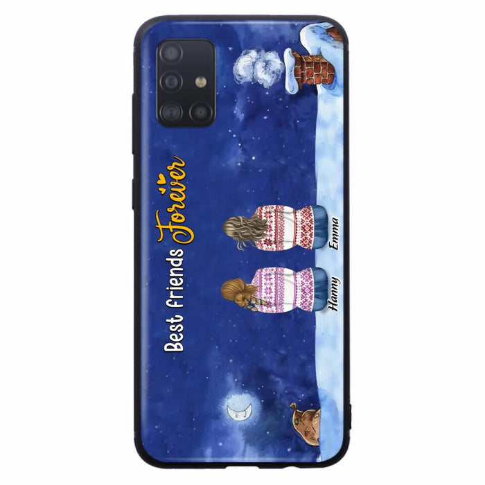 Custom Personalized Christmas Sisters Phone Case - Christmas Gift Idea For Friends/Sisters - Upto 12 People - Best Friends Forever - Case For iPhone And Samsung