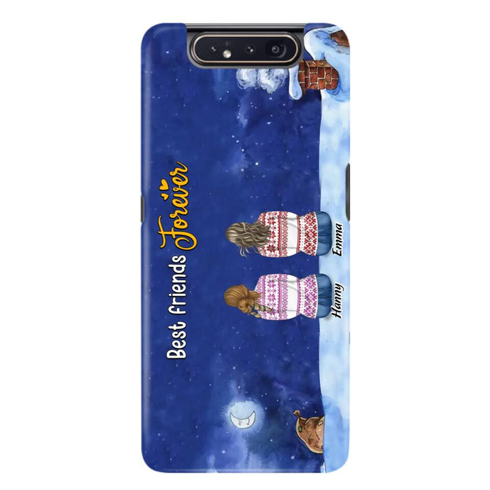 Custom Personalized Christmas Sisters Phone Case - Christmas Gift Idea For Friends/Sisters - Upto 12 People - Best Friends Forever - Case For iPhone And Samsung