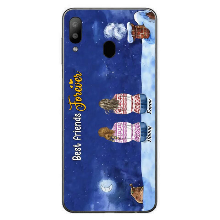 Custom Personalized Christmas Sisters Phone Case - Christmas Gift Idea For Friends/Sisters - Upto 12 People - Best Friends Forever - Case For iPhone And Samsung