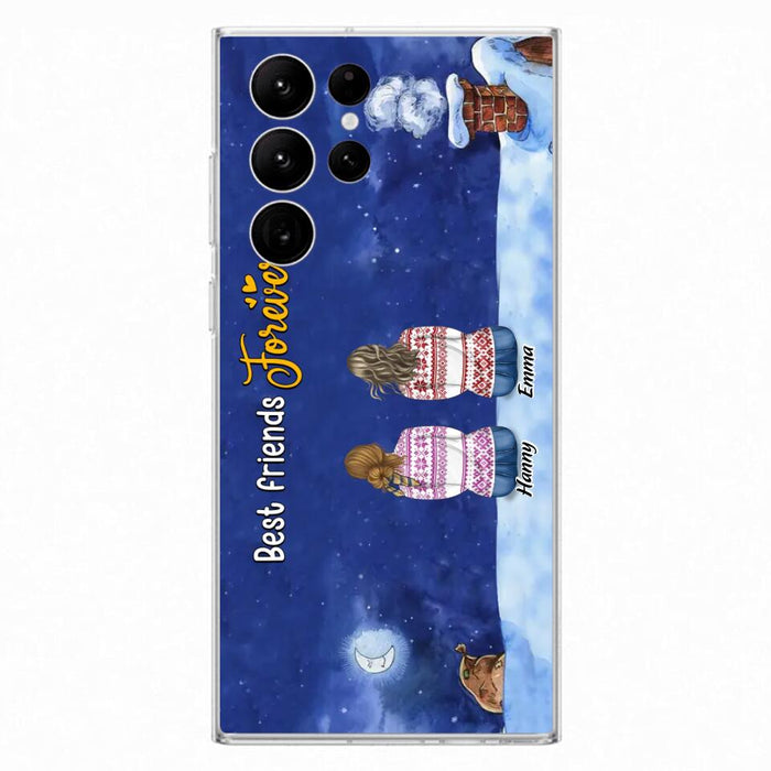 Custom Personalized Christmas Sisters Phone Case - Christmas Gift Idea For Friends/Sisters - Upto 12 People - Best Friends Forever - Case For iPhone And Samsung