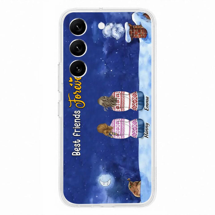 Custom Personalized Christmas Sisters Phone Case - Christmas Gift Idea For Friends/Sisters - Upto 12 People - Best Friends Forever - Case For iPhone And Samsung