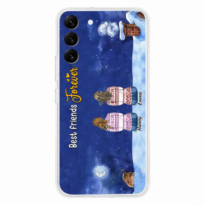 Custom Personalized Christmas Sisters Phone Case - Christmas Gift Idea For Friends/Sisters - Upto 12 People - Best Friends Forever - Case For iPhone And Samsung