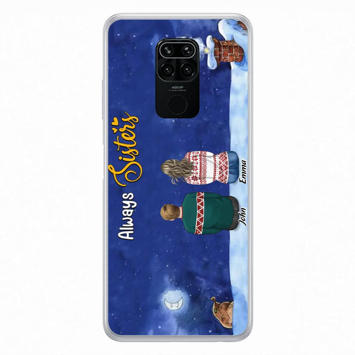 Custom Personalized Christmas Brother & Sister Phone Case - Christmas Gift Idea For Siblings - Upto 12 People - Always Sisters - Case For Xiaomi, Oppo And Huawei