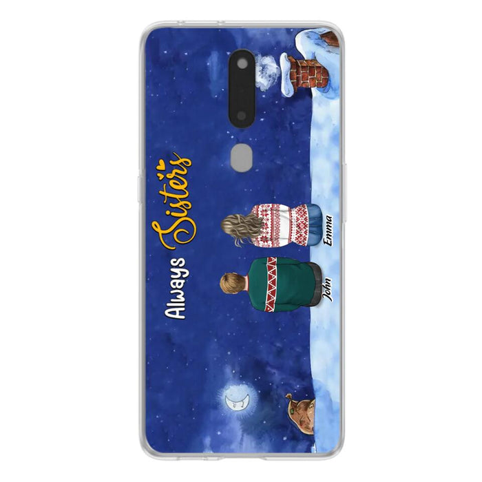 Custom Personalized Christmas Brother & Sister Phone Case - Christmas Gift Idea For Siblings - Upto 12 People - Always Sisters - Case For Xiaomi, Oppo And Huawei