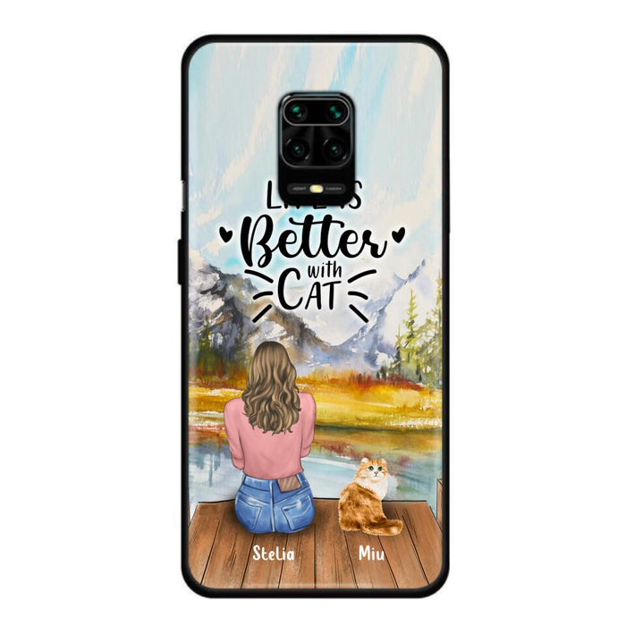 Custom Personalized Cat Mom Phone Case - Gifts For Cat Lovers With Upto 4 Cats - You Had Me At Meow - Case For iPhone(Update Iphone 14), Samsung And Xiaomi