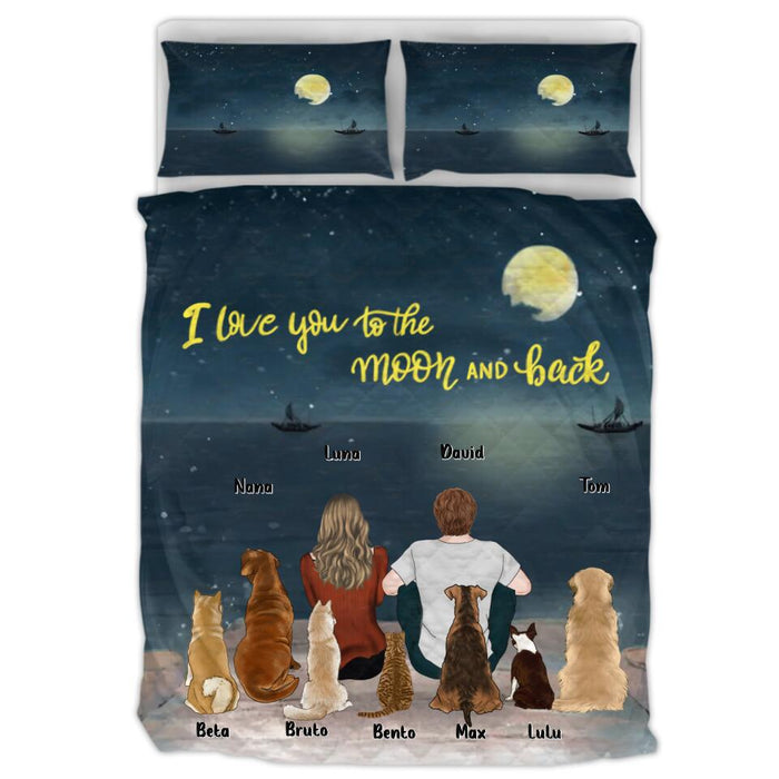 Custom Personalized Dog Cat Quilt Bed Sets - Gift for Dog Cat Lovers, Couple/Woman/Man - Up to 7 Pets