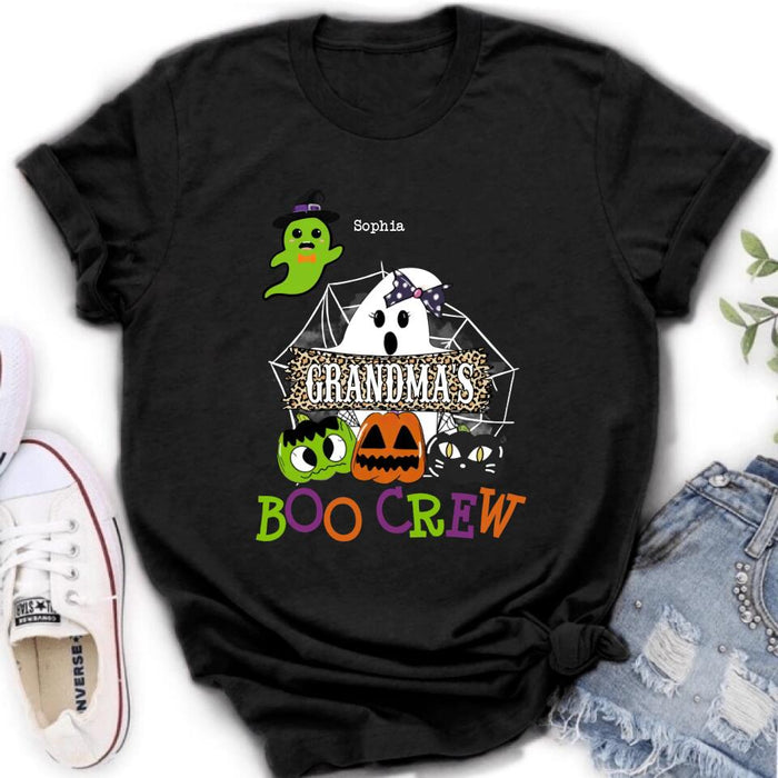 Custom Personalized Grandma's Boo Crew T-Shirt/Hoodie/Sweatshirt/Long Sleeve - Gift for Grandma/ Halloween - Up to 6 Kids