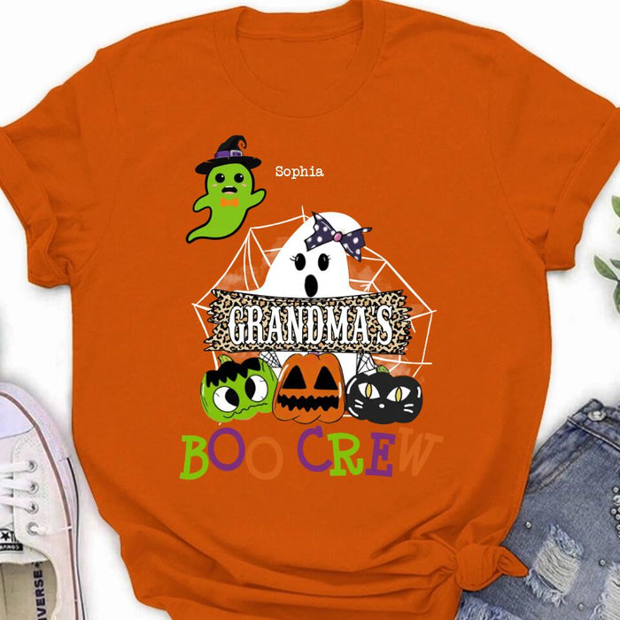 Custom Personalized Grandma's Boo Crew T-Shirt/Hoodie/Sweatshirt/Long Sleeve - Gift for Grandma/ Halloween - Up to 6 Kids