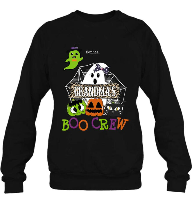 Custom Personalized Grandma's Boo Crew T-Shirt/Hoodie/Sweatshirt/Long Sleeve - Gift for Grandma/ Halloween - Up to 6 Kids