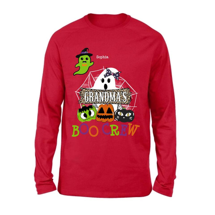 Custom Personalized Grandma's Boo Crew T-Shirt/Hoodie/Sweatshirt/Long Sleeve - Gift for Grandma/ Halloween - Up to 6 Kids