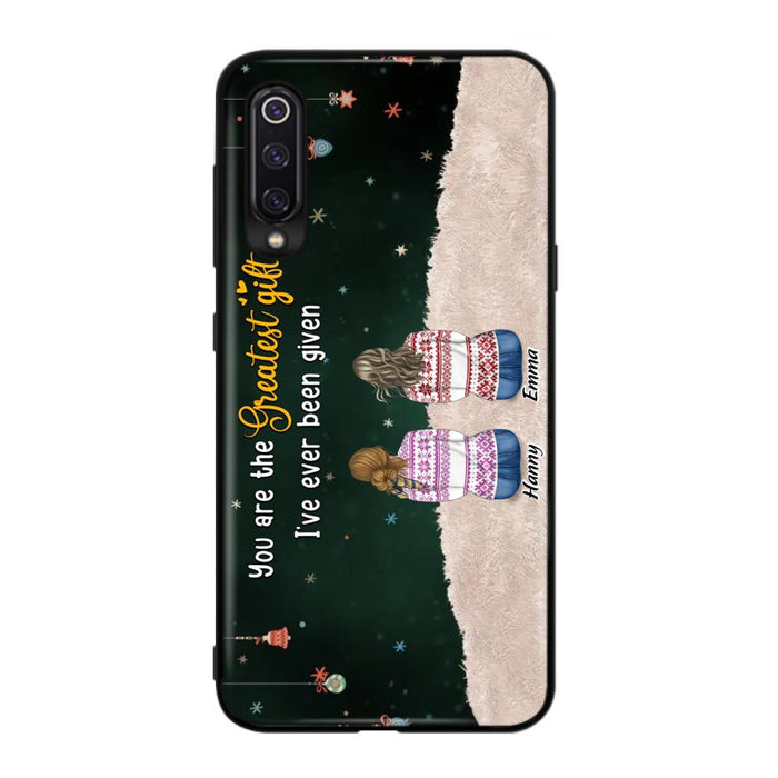 Custom Personalized Christmas Friends Phone Case - Christmas Gift Idea For Friends/Sisters - Upto 12 People - You Are The Greatest Gift I've Ever Been Given - Case For Xiaomi, Oppo And Huawei