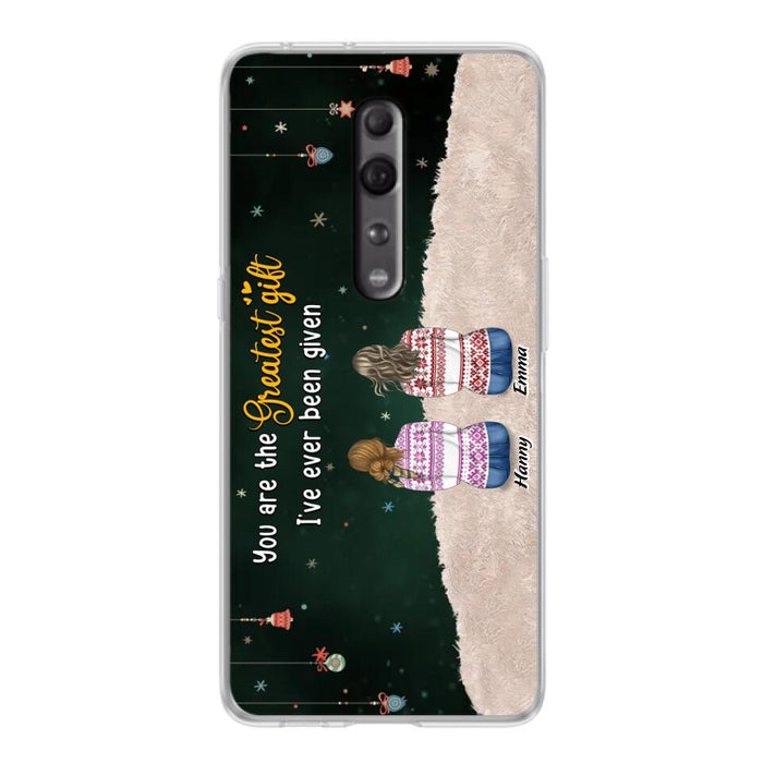 Custom Personalized Christmas Friends Phone Case - Christmas Gift Idea For Friends/Sisters - Upto 12 People - You Are The Greatest Gift I've Ever Been Given - Case For Xiaomi, Oppo And Huawei