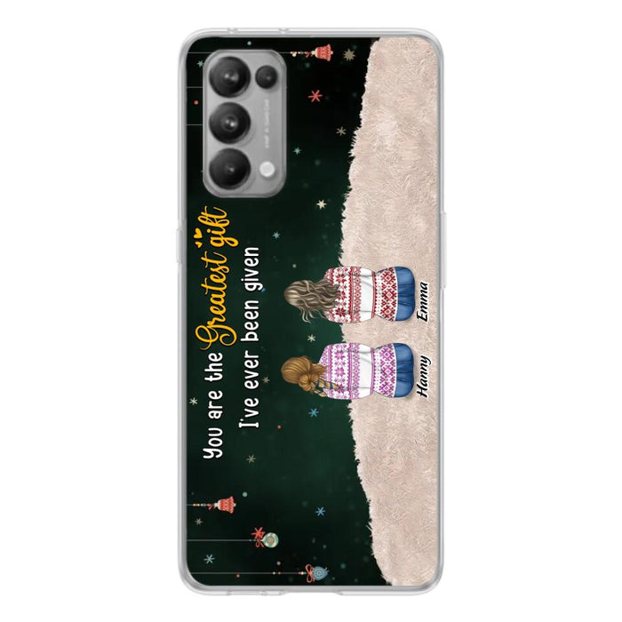 Custom Personalized Christmas Friends Phone Case - Christmas Gift Idea For Friends/Sisters - Upto 12 People - You Are The Greatest Gift I've Ever Been Given - Case For Xiaomi, Oppo And Huawei