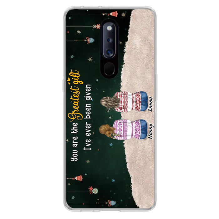 Custom Personalized Christmas Friends Phone Case - Christmas Gift Idea For Friends/Sisters - Upto 12 People - You Are The Greatest Gift I've Ever Been Given - Case For Xiaomi, Oppo And Huawei