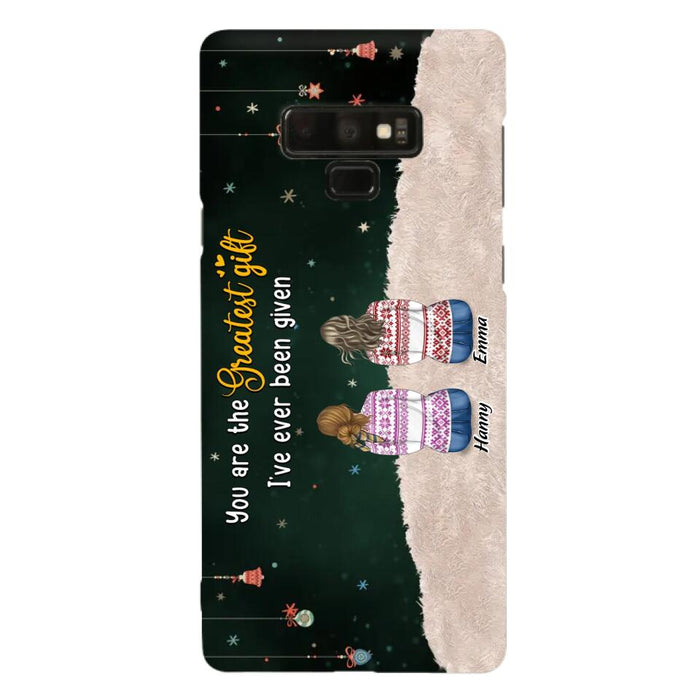 Custom Personalized Christmas Friends Phone Case - Christmas Gift Idea For Friends/Sisters - Upto 12 People - You Are The Greatest Gift I've Ever Been Given - Case For iPhone And Samsung