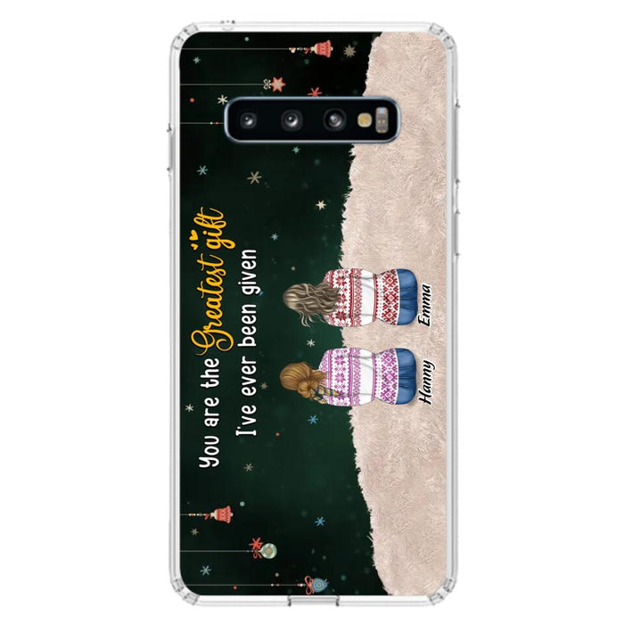 Custom Personalized Christmas Friends Phone Case - Christmas Gift Idea For Friends/Sisters - Upto 12 People - You Are The Greatest Gift I've Ever Been Given - Case For iPhone And Samsung