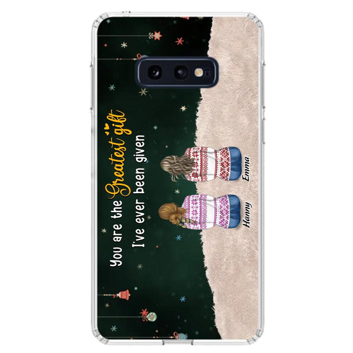 Custom Personalized Christmas Friends Phone Case - Christmas Gift Idea For Friends/Sisters - Upto 12 People - You Are The Greatest Gift I've Ever Been Given - Case For iPhone And Samsung