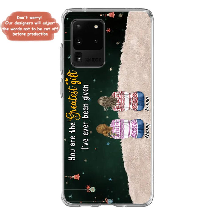 Custom Personalized Christmas Friends Phone Case - Christmas Gift Idea For Friends/Sisters - Upto 12 People - You Are The Greatest Gift I've Ever Been Given - Case For iPhone And Samsung