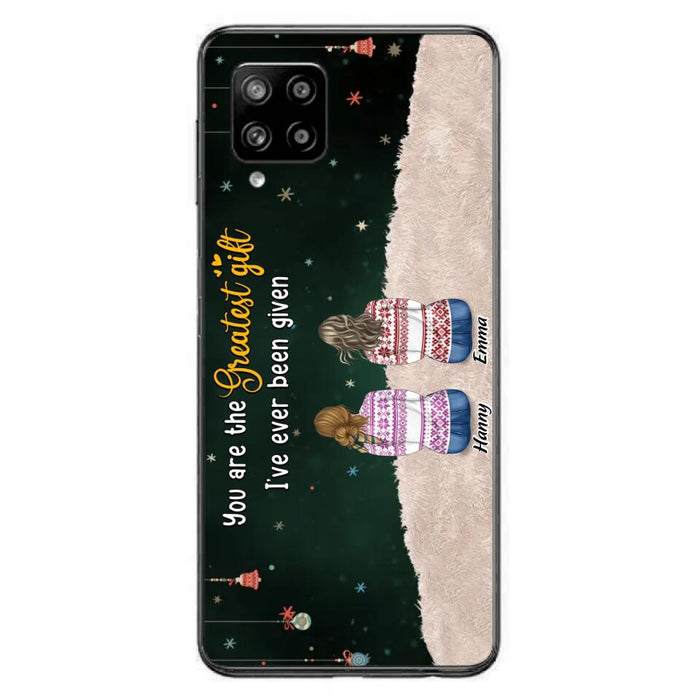 Custom Personalized Christmas Friends Phone Case - Christmas Gift Idea For Friends/Sisters - Upto 12 People - You Are The Greatest Gift I've Ever Been Given - Case For iPhone And Samsung