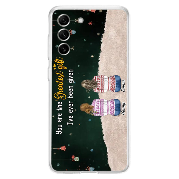 Custom Personalized Christmas Friends Phone Case - Christmas Gift Idea For Friends/Sisters - Upto 12 People - You Are The Greatest Gift I've Ever Been Given - Case For iPhone And Samsung