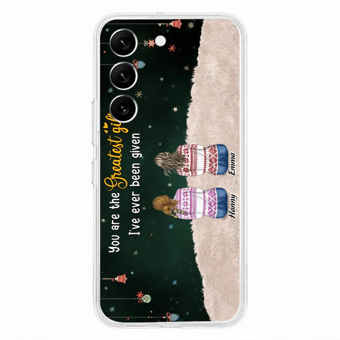 Custom Personalized Christmas Friends Phone Case - Christmas Gift Idea For Friends/Sisters - Upto 12 People - You Are The Greatest Gift I've Ever Been Given - Case For iPhone And Samsung