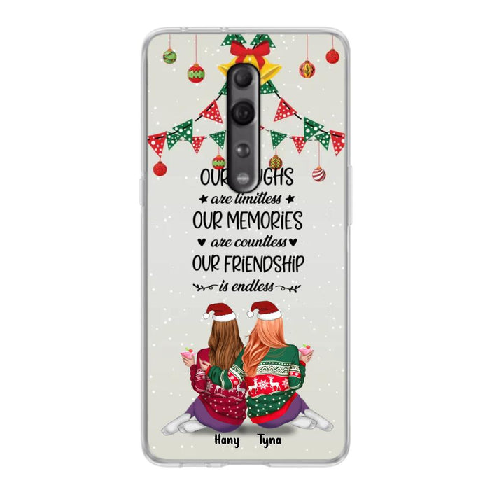 Custom Personalized Christmas Friends Phone Case - Gift Idea For Best Friends With Up To 5 Girls - Our Laughs Are Limitless - Cases For Oppo, Xiaomi & Huawei