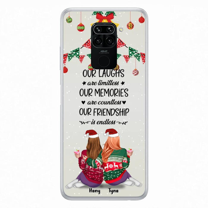 Custom Personalized Christmas Friends Phone Case - Gift Idea For Best Friends With Up To 5 Girls - Our Laughs Are Limitless - Cases For Oppo, Xiaomi & Huawei