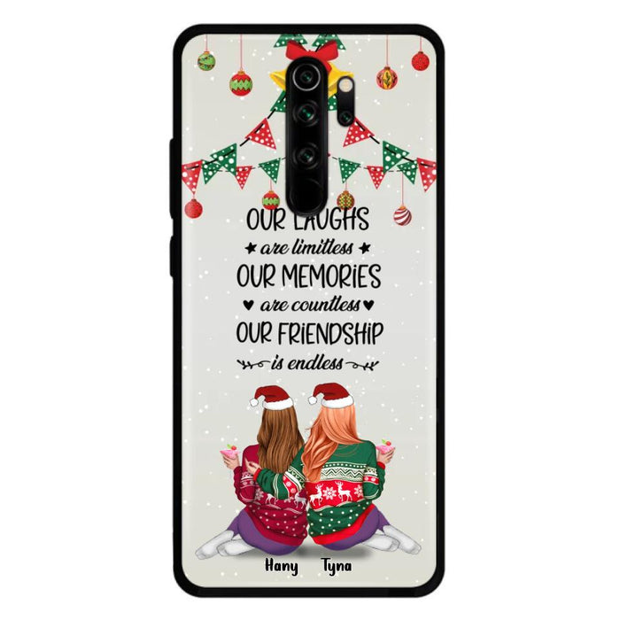 Custom Personalized Christmas Friends Phone Case - Gift Idea For Best Friends With Up To 5 Girls - Our Laughs Are Limitless - Cases For Oppo, Xiaomi & Huawei