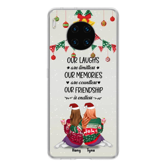 Custom Personalized Christmas Friends Phone Case - Gift Idea For Best Friends With Up To 5 Girls - Our Laughs Are Limitless - Cases For Oppo, Xiaomi & Huawei