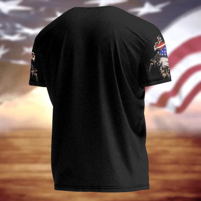 Custom Personalized Veteran T-shirt - Gift Idea For Veteran - This Is USA We Love Freedom