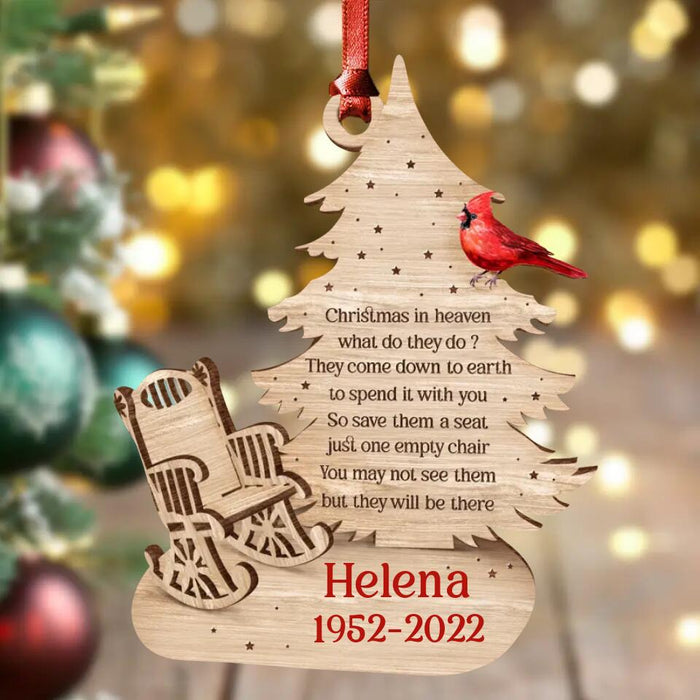 Custom Personalized Christmas Memorial Wooden Ornament - Memorial Gift For Family Members - They Will Be There