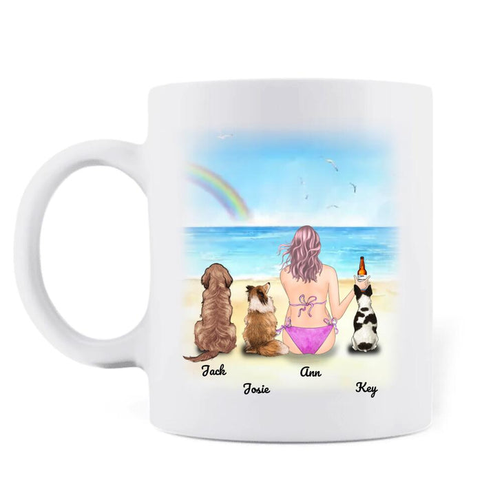 Custom Personalized Dog Mom Coffee Mug - Gift For Dog Mom - Up to 3 Dogs