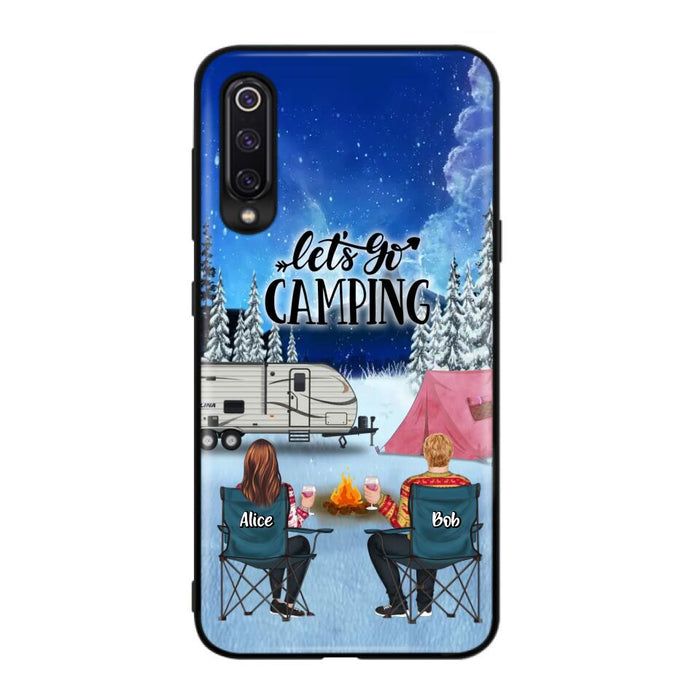 Custom Personalized Christmas Camping Phone Case - Christmas Gift For Family/ Couple/ Camping Lover - Upto 2 Kids and 3 Pets - Let's Go Camping - Case For Xiaomi, Oppo And Huawei